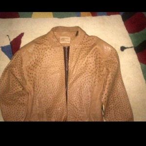 Men’s Max Leather Ostrich Jacket